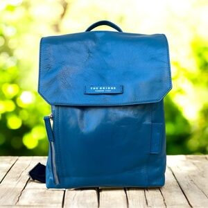 The Bridge Firenze 1969 Blue Leather Backpack - Made In Italy